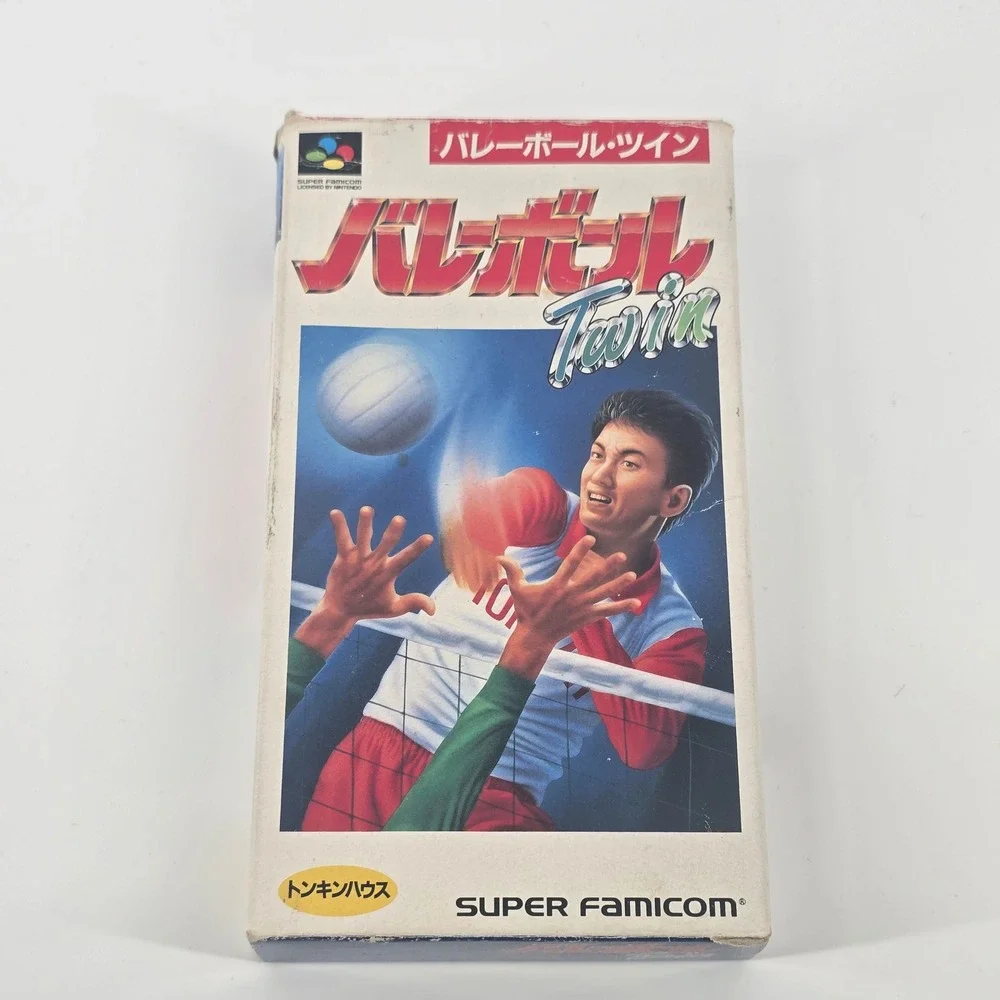 Tonkin House Volleyball Twin Super Famicom NTSC-J SHVC-VT CIB Sports Game